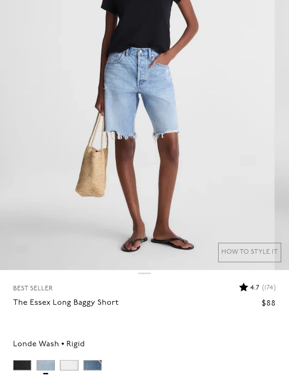 Madewell The Essex Long Baggy Short 24